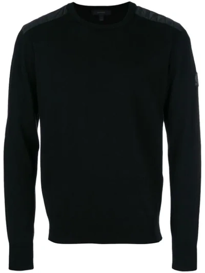 Belstaff Kerrigan Shoulder-panel Wool-knit Jumper In Black