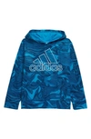 Adidas Originals Kids' Warp Camo Aop Hoodie In Sonic Aqua