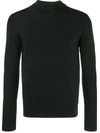 Sandro Mock-neck Wool Jumper In Black