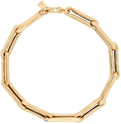 Lauren Rubinski Extra Large 14-karat Gold And Enamel Necklace