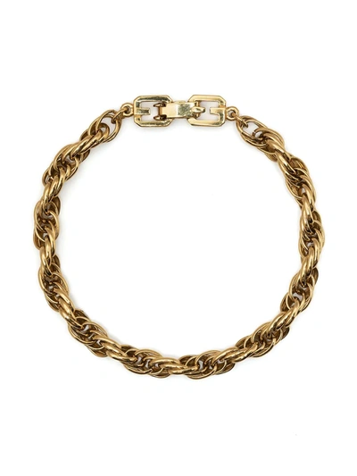 Pre-owned Givenchy 1980-1990s Rope Chain Bracelet In Gold