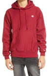 Champion Reverse Weave Hoodie Sweatshirt In Cranberry Tart