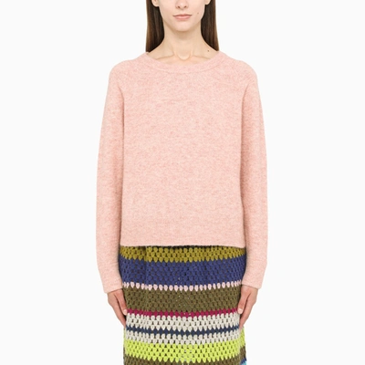 Samsoe & Samsoe Pink Wool Crewneck Jumper