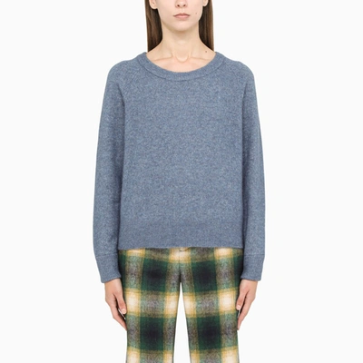 Samsã¸e Samsã¸e Blue Wool Crewneck Jumper