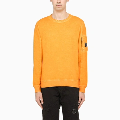 C.p. Company Yellow Crewneck Sweatshirt In Orange