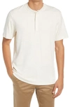 Theory Edson Regular Fit Henley Tee In Oat Melange