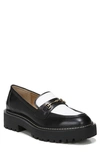 Sam Edelman Laurs Platform Loafer In Black & Bright White
