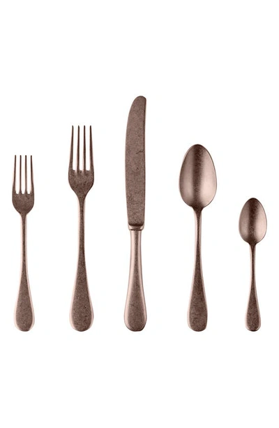 Mepra Distressed 5-piece Place Setting In Rose Gold