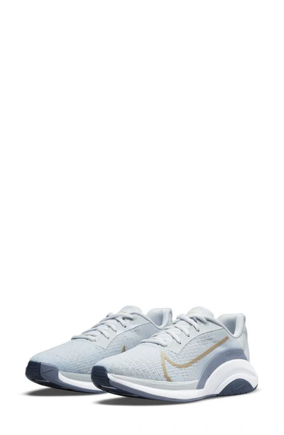 Nike Zoomx Superrep Surge Endurance Class Training Shoe In Pure Platinum/ Gold Coin