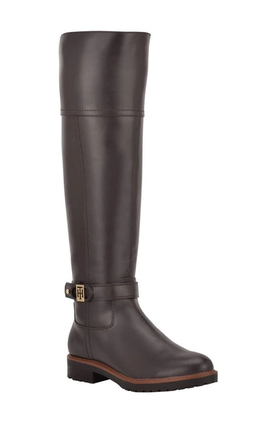 Tommy Hilfiger Felvia Knee High Boot In Espresso