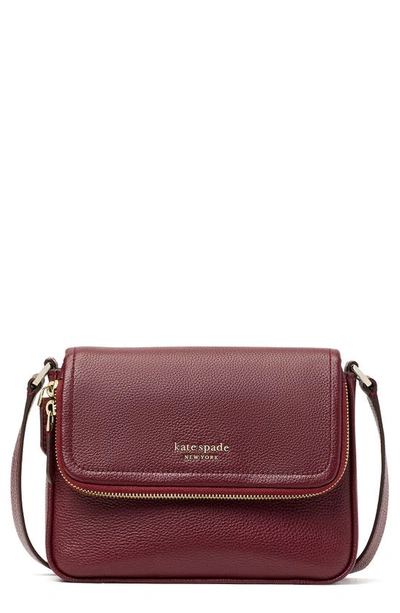 Kate Spade Run Around Large Flap Crossbody Bag In Grenache