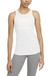 Nike One Luxe Dri-fit Tank Top In White/reflective Silver