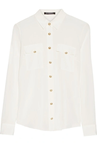 Balmain Silk Crepe De Chine Shirt | ModeSens