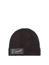 Raf Simons Logo-patch Beanie Hat In Black