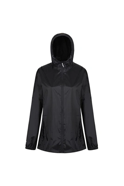 Regatta Womens/ladies Packaway Waterproof Jacket In Black