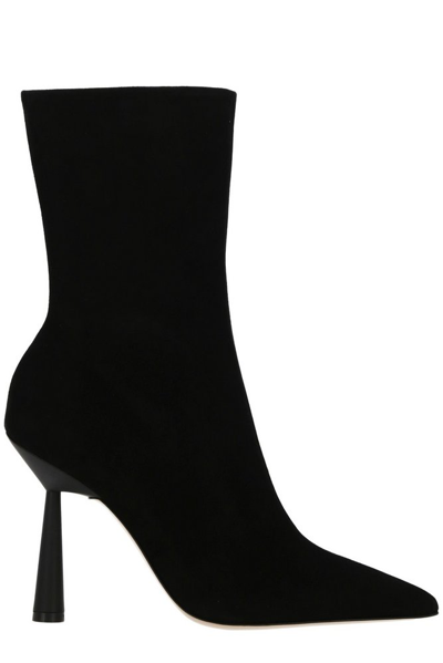Gia Borghini X Rhw Rosie 7 100mm Ankle Boots In Black