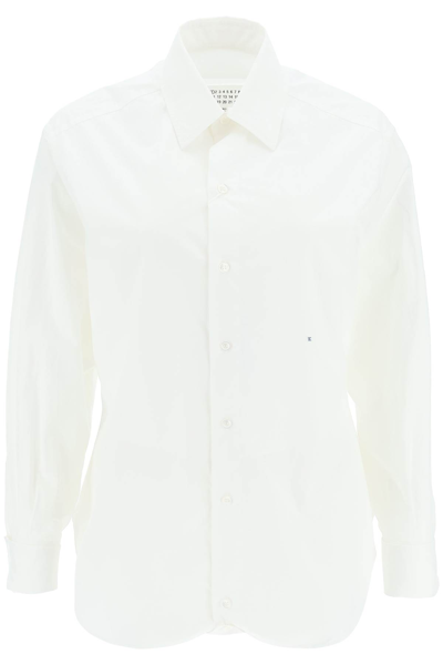 Maison Margiela Cotton Poplin Shirt In White