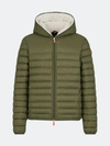 Save The Duck Nathan Sherpa-lined Puffer Jacket In Green