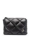 Stand Studio Brynnie Quilted Lambskin Leather Convertible Clutch In Black