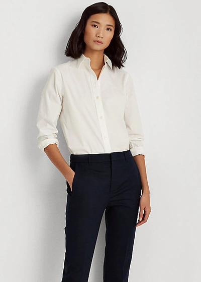 Lauren Ralph Lauren Double-faced Stretch Cotton Pant In Lauren Navy