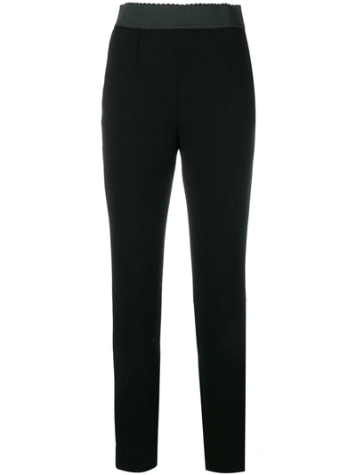 Dolce & Gabbana High-waisted Trousers In Black