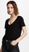 Splendid Rayon Jersey Tee In Black