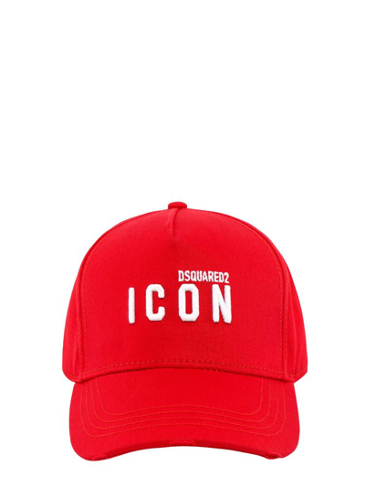 Dsquared2 Icon Logo-embroidered Cap In Red