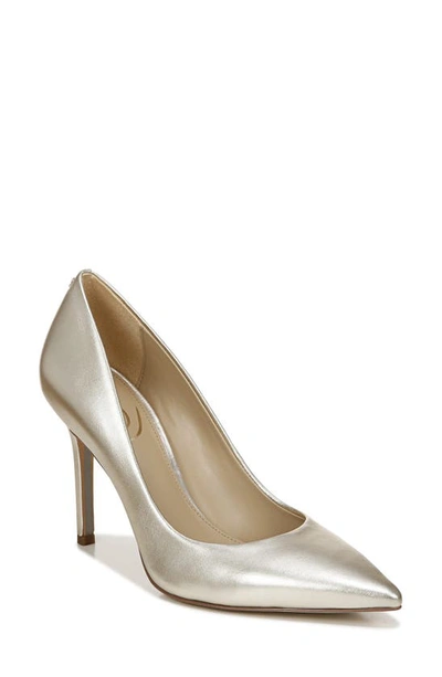 Sam Edelman Women's Hazel Metallic Leather Pumps In White