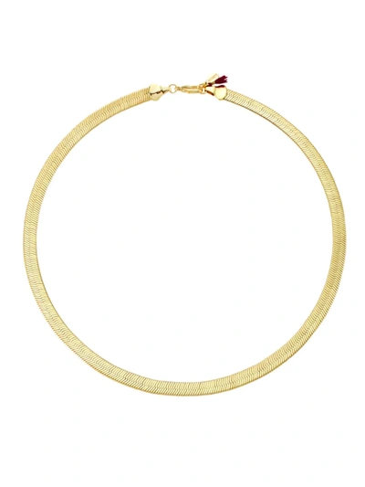 Shashi 18k Gold-plated Khaleesi Herringbone Chain Necklace