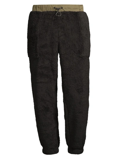 Ugg Faux Shearling Joggers In Black Olive