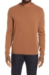 Nordstrom Men's Shop Cashmere Crewneck Sweater In Brown Kona