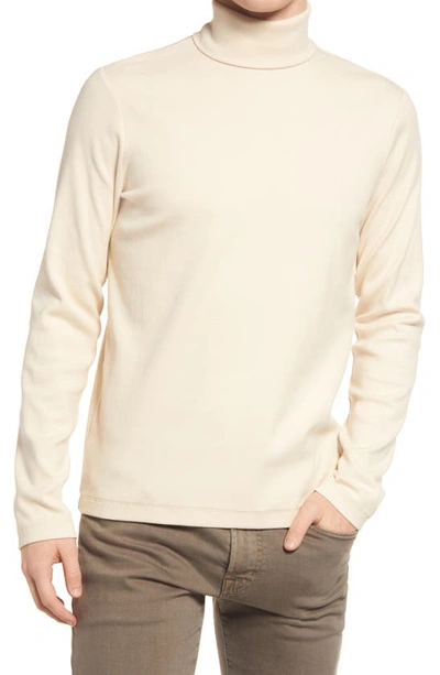 Ag Canon Cotton Turtleneck In White Cream