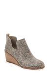 Toms Kallie Womens Suede Cut-out Ankle Boots In White