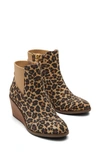 Toms Women's Sadie Wedge Booties Women's Shoes In Leopard