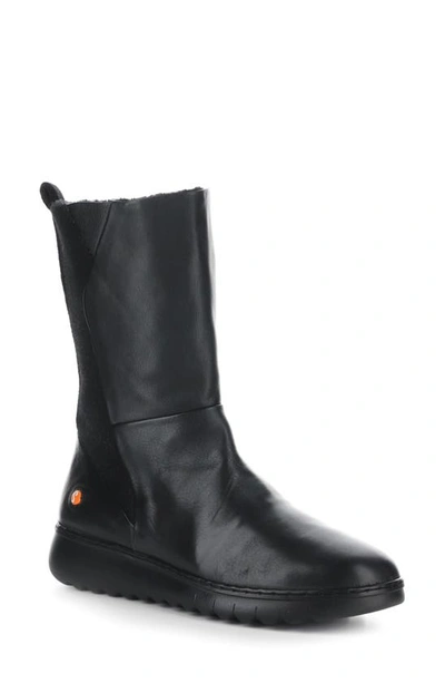 Softinos By Fly London Ezra Boot In 000 Black Smooth Leather/ Felt