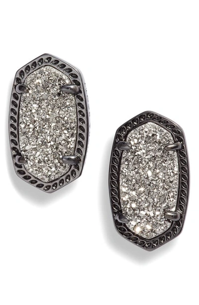Kendra Scott Ellie Stud Earrings In Platinum Drusy