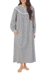 Lanz Of Salzburg Tyrolean Flannel Nightgown In Hunter Print