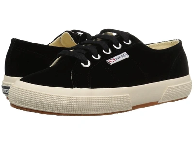 Superga - 2750 Velvetw (black) Women's Lace Up Casual Shoes
