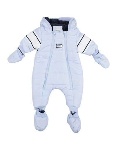 Hugo Boss Kids' Padded Snow Suit In Sky Blue