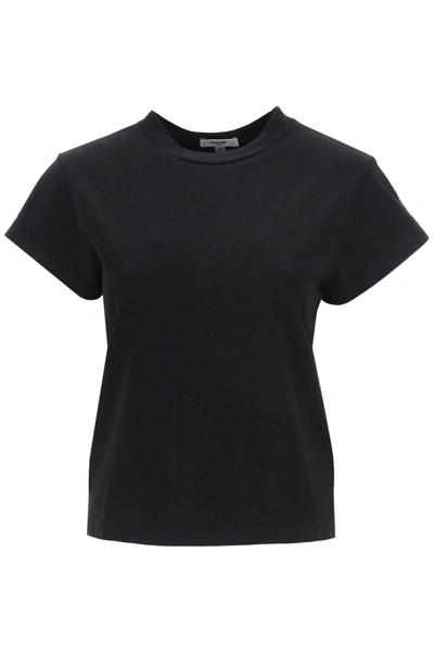 Agolde Short-sleeved Cotton T-shirt In Black