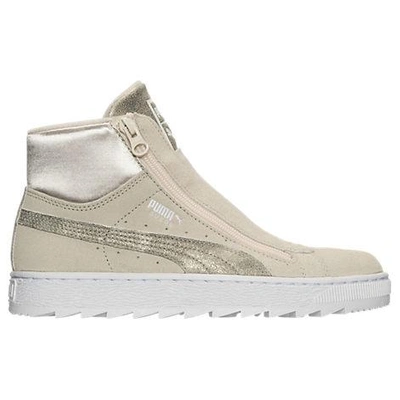 Puma Women's Suede Mid Casual Shoes, White