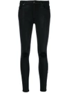 7 For All Mankind Distressed Skinny Jeans In Black
