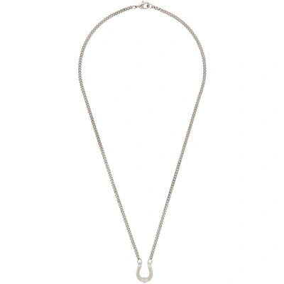 Marcelo Burlon County Of Milan Horseshoe Pendant Necklace In