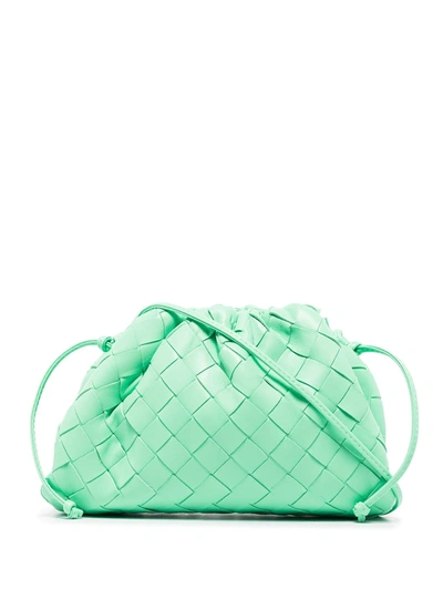 Bottega Veneta &nbsp;mini Pouch Intrecciato Crossbody Bag In Fountain