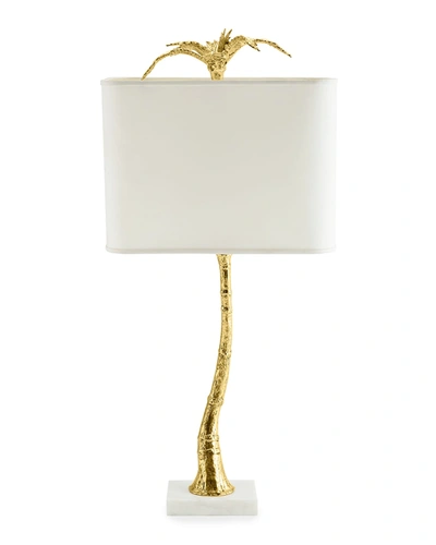 Michael Aram Palm Lamp W/ White Marble Base