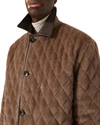 Agnona Men's Spazzolino Quilted Equestrian Jacket In Taupe