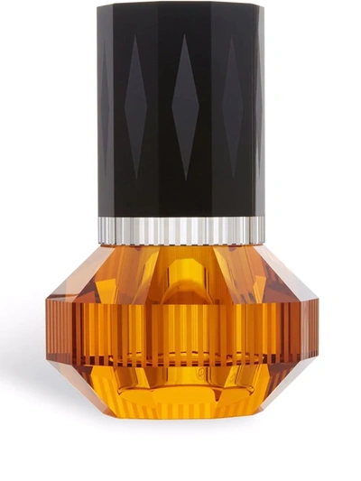 Reflections Copenhagen Chicago Crystal Vase In Amber, Black