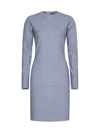 Givenchy Monogram-embossed Round-neck Stretch-knit Mini Dress In New