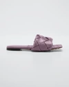 Bottega Veneta The Lido Flat Sandals In Mauve