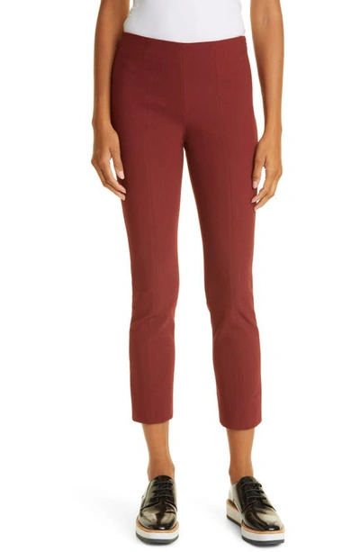 Vince Stitch Front Seam Crop Leggings In Red
